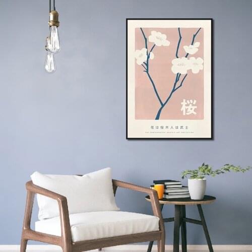 Abstract Cherry Blossoms Canvas Painting Modern Wall Art Flowers Picture Posters Print Craft for Living Room Bedroom Decoration