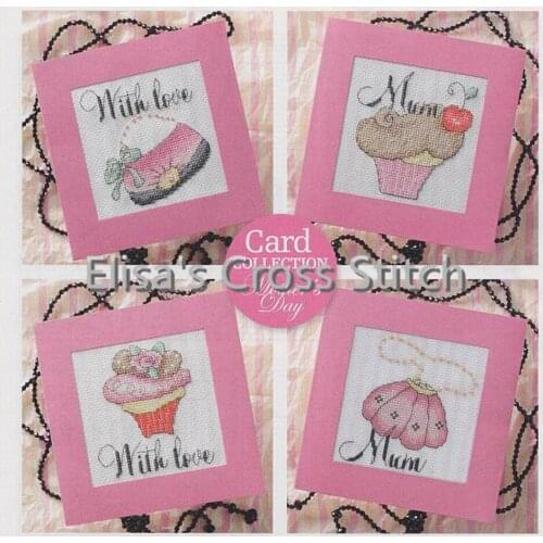 CD227 14ct DIY Greeting Card Art Popular Full Set CrossStitch Greeting Card Birthday Christmas Gift Beauty New Dessert