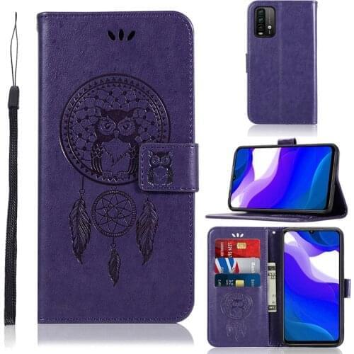 Phone Bag Case For Xiaomi Poco M3 Cover Shockproof Hard TPU Owl Flip Leather Wallet Case For Poco M3 Case For Poco M3 Bag Capas
