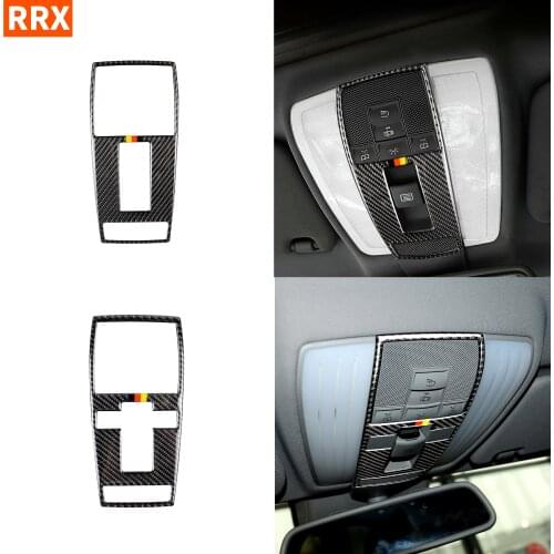 For Mercedes Benz C Class W204 E class W212 Accessories Overhead Reading Light Panel Carbon Auto Modified Interior Sticker