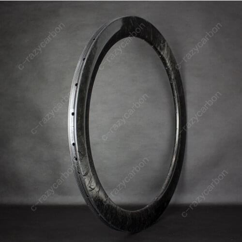 Road Bicycle Disc Brake Marble Finish Track Fixed Gear Rims 700C Carbon 50mm Depth Road Bicycle Rims U Shape in 26mm For Sale