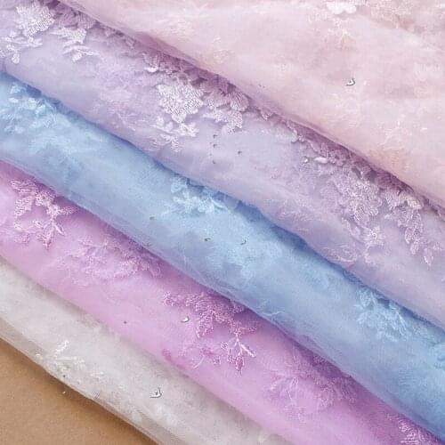 GLace 1Y/Lot edding background cloth stage decoration fabric handmade diy wedding dress skirt material embroidery lace TX1560