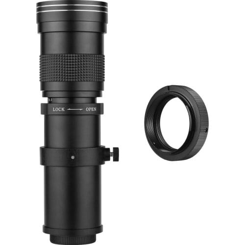 Camera MF Super Telephoto Zoom Lens F/8.3-16 420-800mm T2 Mount with AF-mount Adapter Ring Universal 1/4 Thread for Sony A55 A33