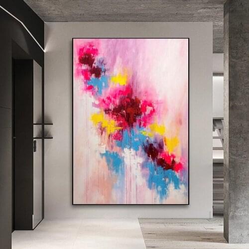 Pure hand-painted abstract large-scale oil painting modern mural living room decoration painting large size can be customized