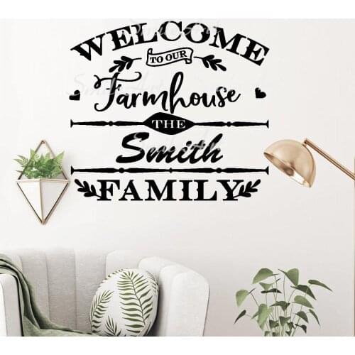 Colorful Custom Name Family Sticker Waterproof Vinyl Wallpaper Home Decor For Living Room Kids Room Wall Art MURAL Drop Shipping
