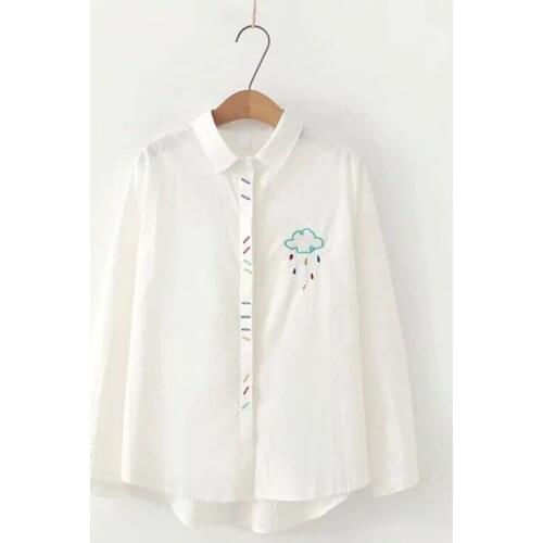 LUOYIYANG Women's Shirts With Embroidery