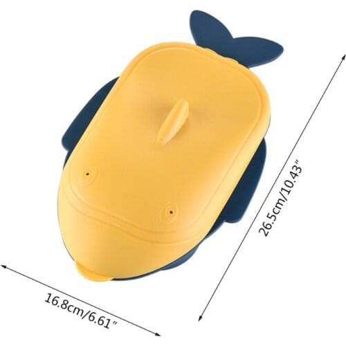 M17D Fish-Shaped Stainless Steel Baby Dinner Plate Bento Box Heat Preservation Food Container Lunch Box Portable Insulation Food