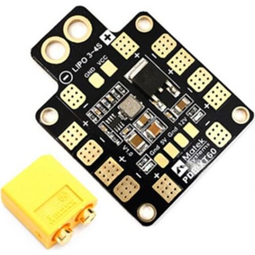 Matek Systems PDB XT60 W/ BEC 5V & 12V 2oz Copper For RC Helicopter FPV Quadcopter Muliticopter Drone Power Distribution Board