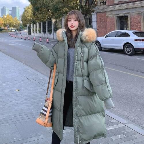 Parka Autumn Winter Jacket Women Clothes Vintage Warm Coat Female Womens Down Cotton Jacket Warm Thick Long Parkas Oversized