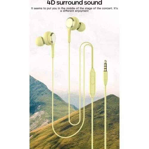 3.5mm In Ear Wired Headphones With Mic For Xiaomi Huawei Bass Stereo Earbuds Sports Earphone Music Headsets For Iphone Samsung