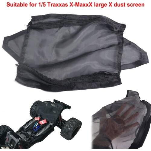 RCTOYFUN 1 Piece Dust Cover Integy Chassis Mesh Dirt Guard Waterproof Nylon Zipper Net For 1/5 Traxxas X-MaxxX RC Crawler Car