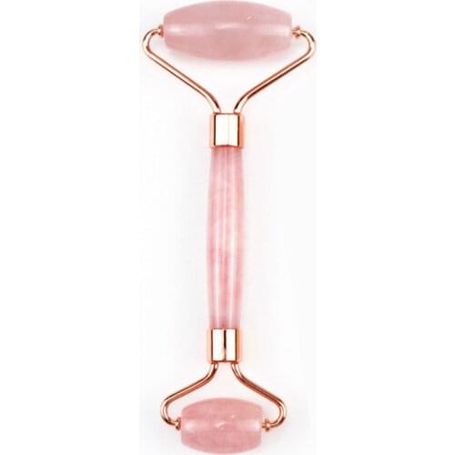 Rose Quartz Jade Roller Guasha Scraper Plate Natural Crystal Stone Face Massage Slim Lift Wrinkle Double Chin Removal Beauty
