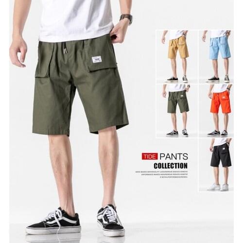 2021 Summer Men Cotton Cargo Shorts Fashion Casual Treetwear Hot High Quality Baggy Pants Bermuda Male Oversize Jogger Pants