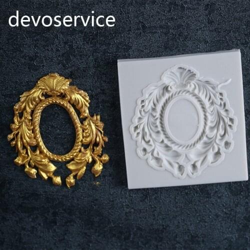 Sugarcraft Frame Silicone Mold Fondant Molds Cake Decorating Tools Chocolate Gumpaste Candy Soap Cake Moulds Polymer Clay Tools