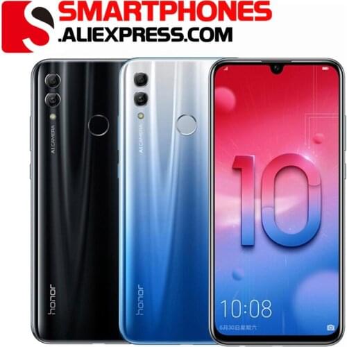 Global ROM Honor 10 Lite Android 9.0 6.21inchSmart Phone 3400mAh 24MP 3 Camera Mobile Phone AI Camera Fingerprint Octa Core