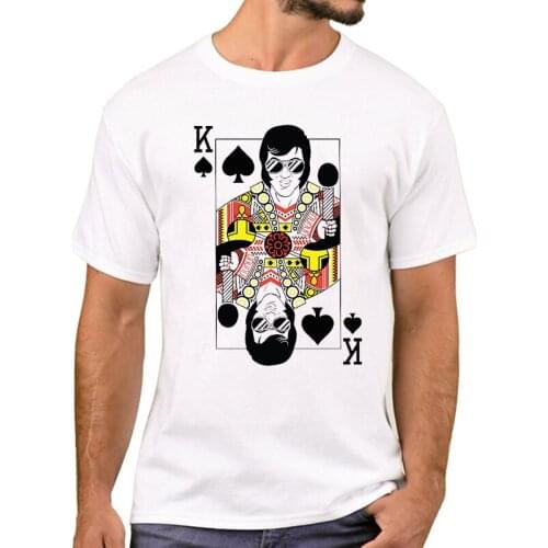 TEEHUB Newest Playing Card Poster Printed Men T-Shirt Fashion King Of Spades T Shirts Short Sleeve Tshirts Boy Tee