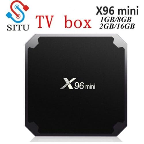 SITU Android 7.1 TV BOX 2GB16GB Amlogic S905W Quad Core Suppot 2.4GHz WiFi Media Player IPTV Box X96 mini 1GB 8GB X96mini