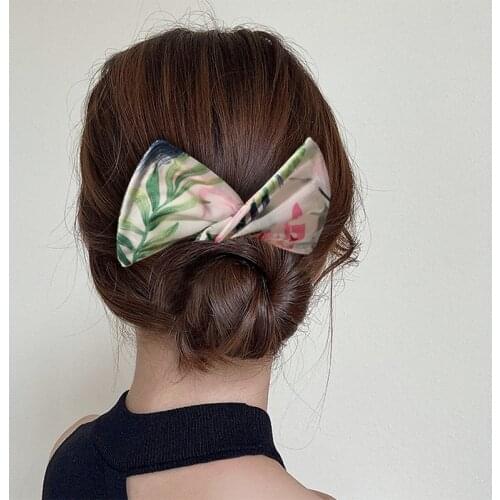 Printing Magic Clip Convenient Hair Band Curling Iron Fashion Iron Wire Bow Curling Iron Lazy Korea Style Hair Accessories