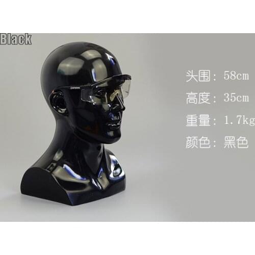 High Quality Different Colors Male Head Mannequin Men Head Model Fiberglass Mannequin Head Hot Sale