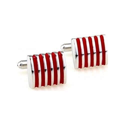 C2901 Five Red Enamel Cufflink 15 pairs Wholesale Free Shipping