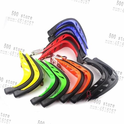 1Pair Motorcycle Handlebar Hand Protector with LED Light Handguards LED Hand Guard Universal Hand Guards Motor accessories