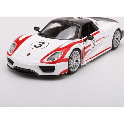 1:24 high simulation alloy car model Shijie 918 Martini Racing version of the sports car model ornaments for children gifts