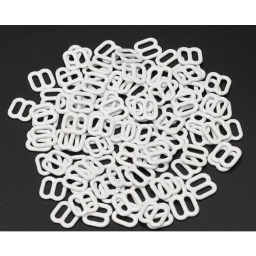 100pcs Metal Lingerie Adjustable Sewing Bra Sliders Rings Buckles DIY 6mm-15mm