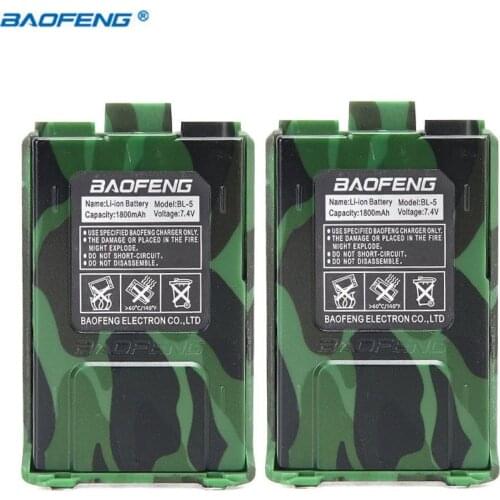 2PCS Baofeng UV-5R BL-5 1800mah Li-Ion Battery for Baofeng UV-5R UV-5RA UV-5RE DM-5R Plus Ham Two way Radio Walkie Talkie UV5R