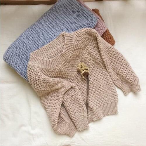 2020 New Arrival Girls Boys Knitted Sweaters Autumn Full Sleeve Fashion Kids Pullover Sweater 1-6 Years QV559