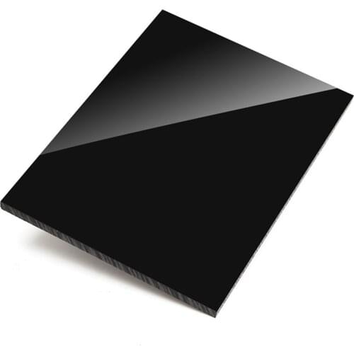 Acrylic Board Glossy Pure Black Plexiglass Plastic Sheet Organic Glass Polymethyl Methacrylate 1mm 3mm 8mm Thickness 200*200mm