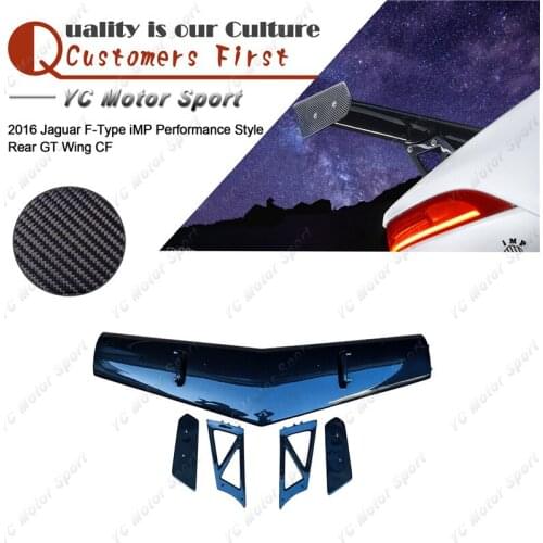 Car Accessories Carbon Fiber iMP Performance Style Rear GT Wing Fit For 2016 Jaguar F-Type Rear Trunk Spoiler Wing