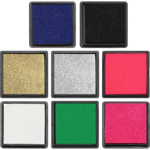 Colorful 4cm Ink Pad Stamp for Scrapbooking Inkpad Sealing Decoration Fingerprint Stencil Card Making DIY Stamp Crafts