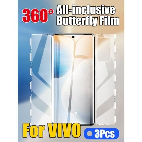 For VIVO X60 Pro Plus Butterfly Hydrogel Film X50 ProPlus Screen Protector NEX 3 3S IQOO 7 Quantum All Front Back Camera Edge