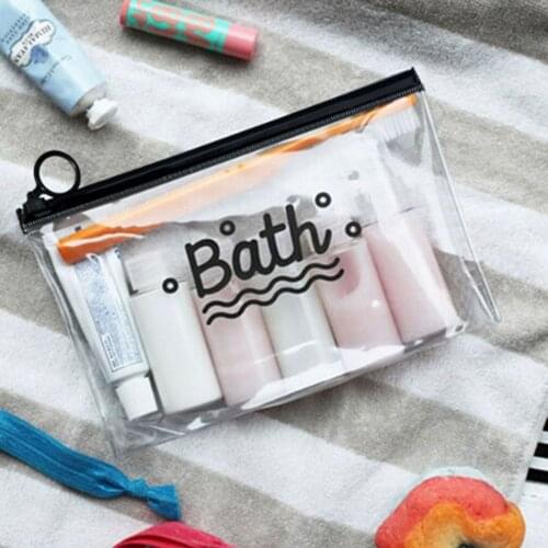 Travel Cosmetic Bags PVC Waterproof Transparent Women Portable Make Up Bag Toiletry Organizer Storage Makeup Bag Wash Pouch