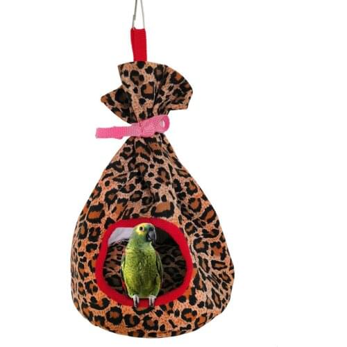 Canvas Round Bird Hammock Parrot Hamster Nest Bird Hanging House Warm Mini Round Shape Bird Hammock Bird Hanging Cave