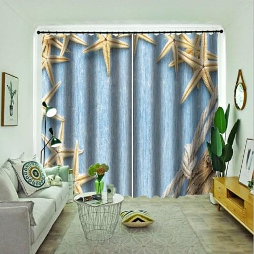 Beautiful Photo Fashion Customized 3D Curtains blue woods curtains 3D Window Curtains For Living Room Bedroom