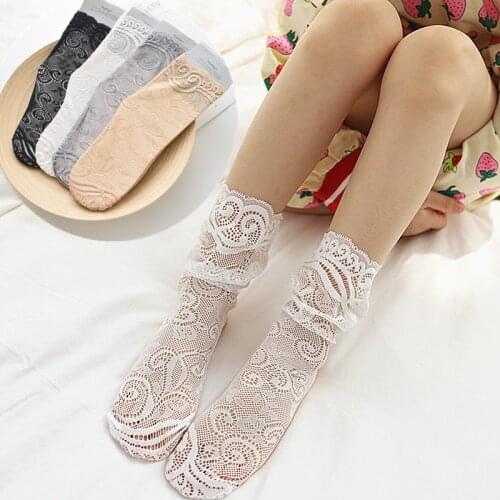 Lace Tube Socks Childrens Baby Girls Lace Socks Tube Baby Socks Princess Lace Mesh Summer Fashion Toddler Girls Long Socks