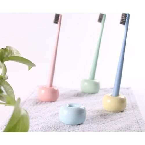 Multi-function Creative Ceramic Toothbrush Holder Storage Rack Bathroom Shower Tooth Brush Stand Shelf Bath Accessories