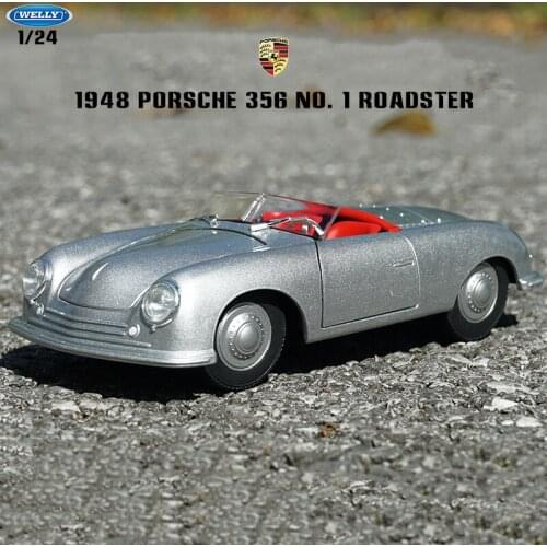 Welly 1:24 1948 Porsche 356 No. 1 Roadster Alloy Model Car Simulation Decoration Collection Gift Toy Die Casting Model Boy Toy