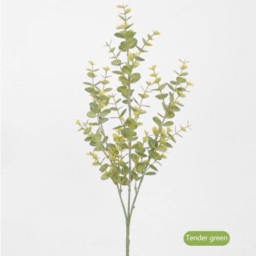 Simulation Green Plants Plasic Hanging Wall Fashion Bridal Bouquet Simulation Leaf 3-prong Round Leaf European Artificial Plant