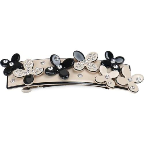 Hair Ornaments - Rhinestone Hair Barrette for Women Lady Flowers Hair Clip Accessory - Fashion Hair Jewelry Tiara Thick Braids