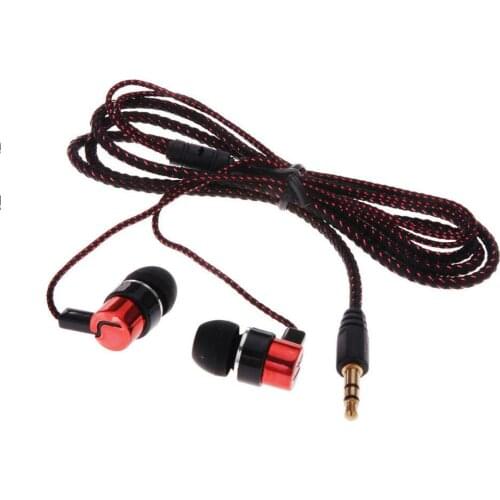 Fashionable In-Ear Stereo Earphone Braided Wire Headset 3.5MM In-Ear Stereo Braided Wired Earphone R Wire Braided Wire Earphone