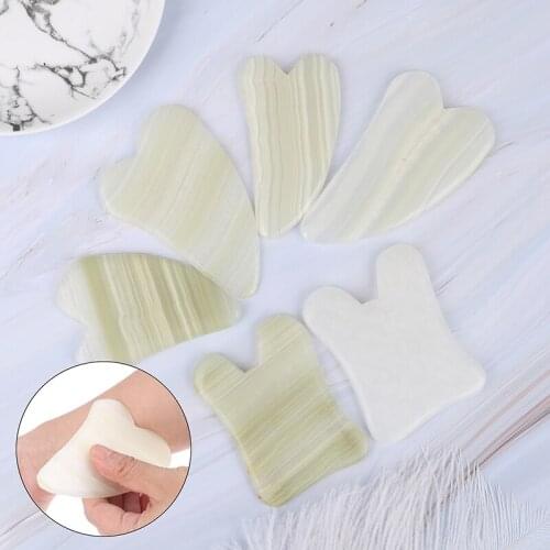 Natural Transparent Jade Guasha Scraper Facial Gouache Massager Face Scraping Board Gua Sha Facial body Massage Relaxing Tool