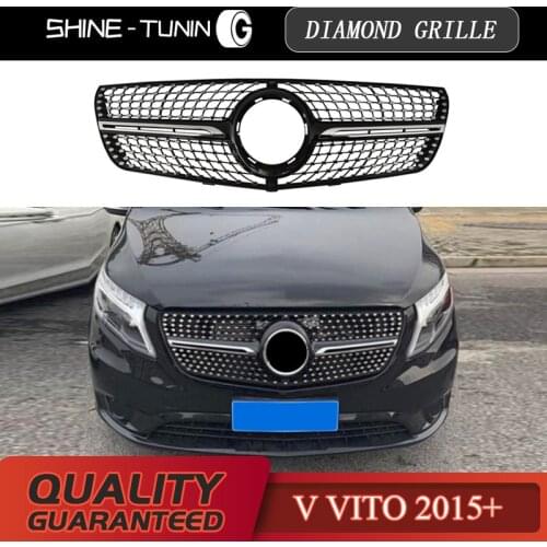 Front grille suitable for v class w447 VITO diamond grille V250 V260 plastic grille 2015