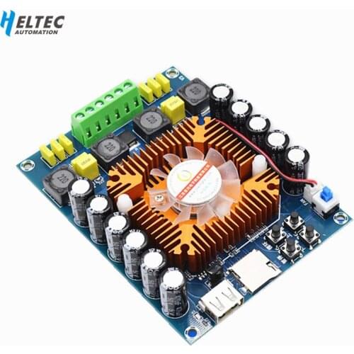 XH-A120 TDA7498E 160W*2 Ultra-high power digital power amplifier board supports U disk TF card with remote control dual 160W