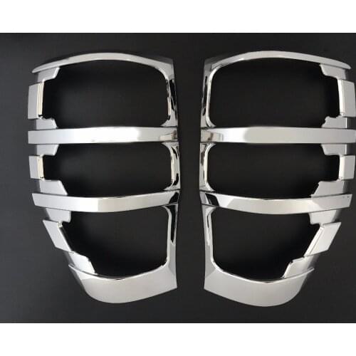 Suitable for ford ranger 2017 new pickup accessories ABS chrome tail lights covers for ford RANGER 2015 2016 car styling ranger