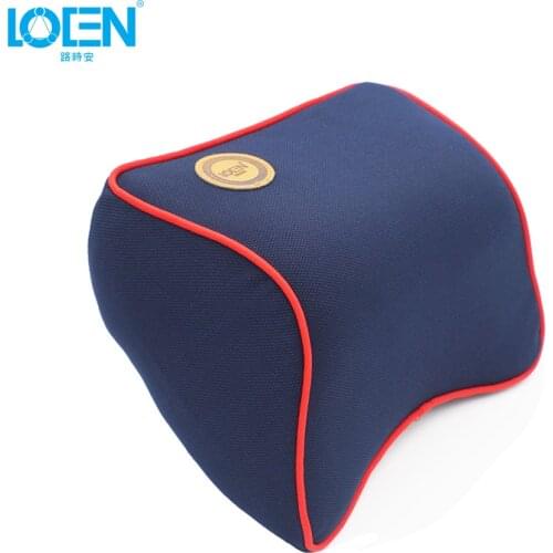 LOEN 1PCS High Quality Space Memory Foam Car Lumbar Support Pillow Auto Neck Pillow Headrest Lumbar Pillow Fabrics Pillow