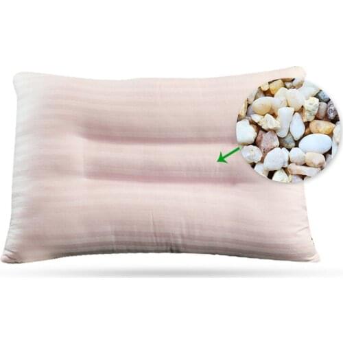 Neck Travel Pillows Stone Hard Pillow Neck Massage Pillow Cotton Fabric Orthopedic Pillows for Sleeping Size In 42*63CM 1 PC