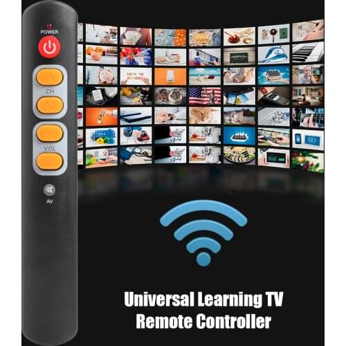 6 Key Learning Remote Control Big Yellow Button Copy IR Remote LCD LED Smart TV Television Universal Replacemet Remote Control