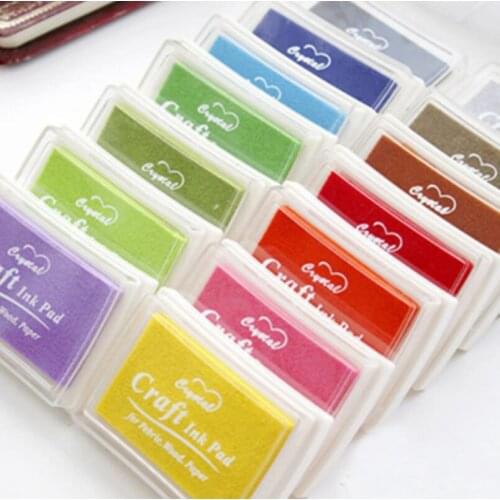 Multi Color 15 colors DIY Work Oil Gradient Stamp Set Big Craft Ink Pad Inkpad Craft Paper LX5078